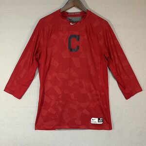 Nike Pro Hypercool Cleveland Indians Guardians Shirt Mens Large Fitted Authentic